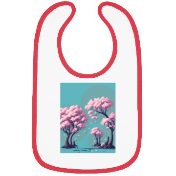 Discover Cherry Blossom tress with falling flowers Bibs