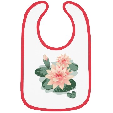 Discover Water lily flower with bud in water lily pond Bibs