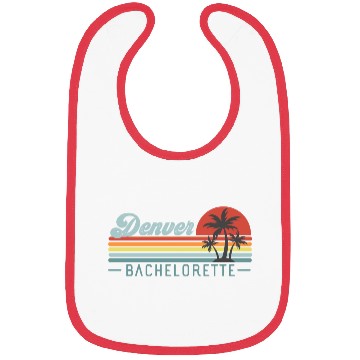 Discover Denver Bachelorette, Palm Trees & Vintage Sunset Bibs