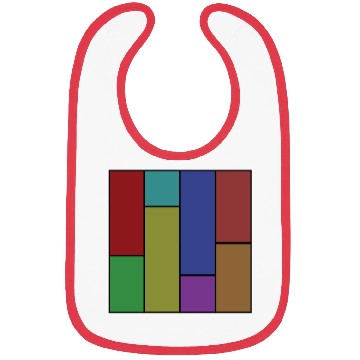 Discover Abstract modern art color combination in geometry Bibs