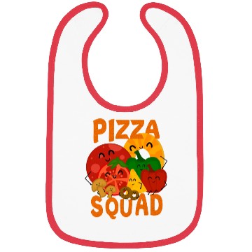 Discover Pizza Squad Pizza Ingredients For Pizza Lover Bibs