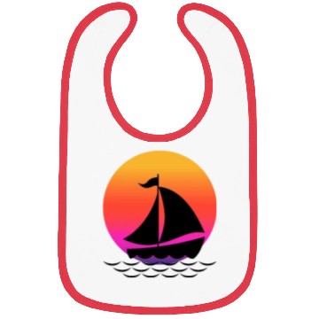 Discover Funny Cool sailing boat Sunset Graphic Humor Tees Bibs