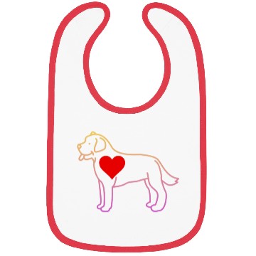 Discover Labrador big heart Bibs