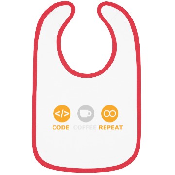 Discover coffee code repeat software developer tech Bibs