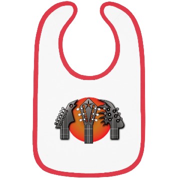 Discover Three Metal Guitars Bibs
