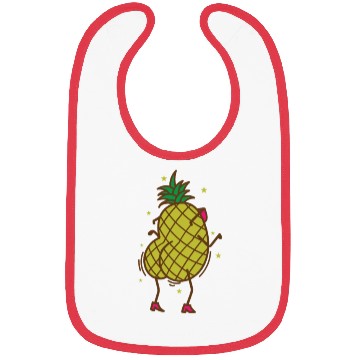 Discover Pineapple dancing tropical sweet Fruit Bibs