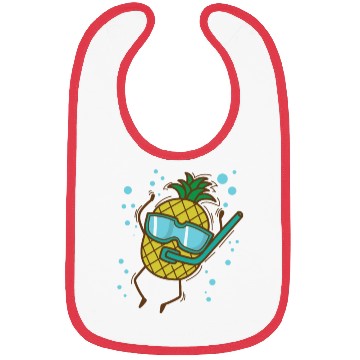 Discover Pineapple dives Tropical sweet Fruit Bibs