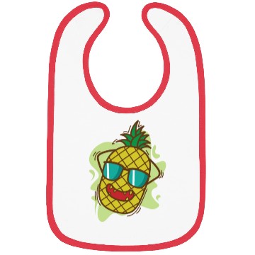 Discover Pineapple chilling on Vacation tropical sweet Frui Bibs