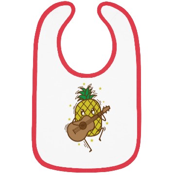 Discover Pineapple plays Guitar tropical sweet Fruit Bibs