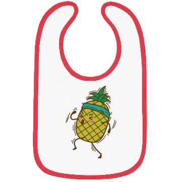 Discover Pineapple goes jogging or running sweet Fruit Bibs