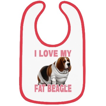 Discover I Love My Fat Beagle Bibs