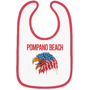 Discover USA Eagle Pompano Beach humor Bibs