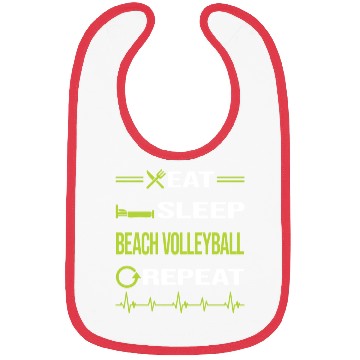 Discover Funny Eat Sleep Repeat Beach Volleyball nostalgia Bibs