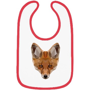 Discover Fox | Polygon Fox Head | Low Poly Fox Forest Bibs