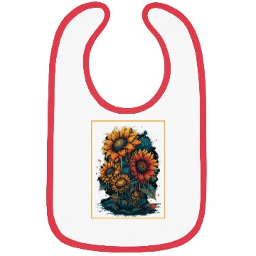 Discover Psychedelic Sunflowers Garden Nature Lover Bibs