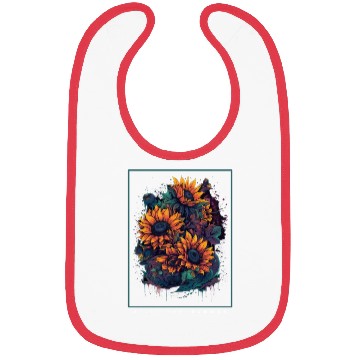 Discover Psychedelic Sunflowers Garden Nature Lover Gift Bibs