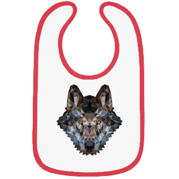 Discover Wolves | Polygon Wolf Head | Low Poly Werewolf Bibs
