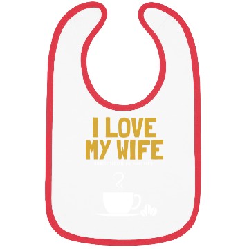 Discover I love my Wife Coffee Latte Art Barista Queen Bibs