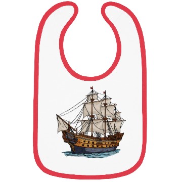 Discover Columbus Day 1492 Ship Bibs