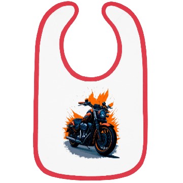 Discover Motorcycle Retro illustration Bibs