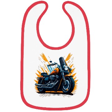 Discover Motorcycle Retro illustration Bibs