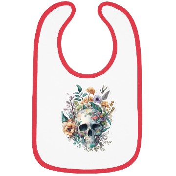 Discover Botanical Skull Design Bibs