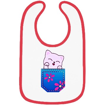 Discover Cat in the pocket Bibs