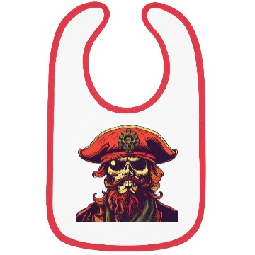 Discover Fierce Pirate Skull Set Sail for Adventure Bibs