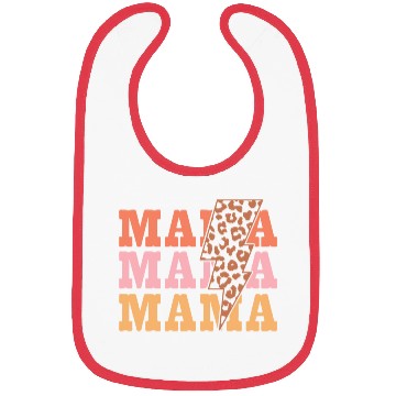 Discover MAMA Tiger Print Typography Bibs