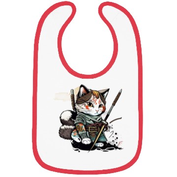 Discover The Fearless Samurai Cat: A Sword's Master Bibs