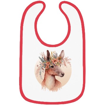 Discover Cute Australian Kangaroo Flower Crown Animal Lover Bibs