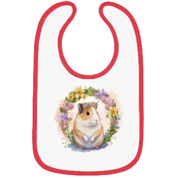 Discover Cute Hamster Flower Crown Boho Aesthetic Floral An Bibs