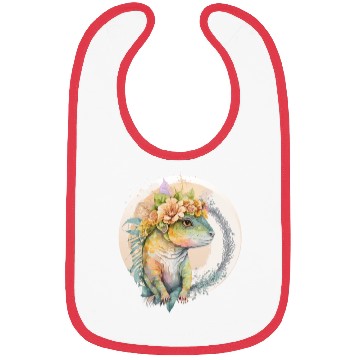 Discover Cute Lizard Chameleon Flower Crown Pet Reptile Lov Bibs