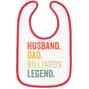 Discover Pool Player Funny Husband Dad Billiards Legend Bibs