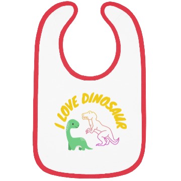 Discover I love dinosaur Bibs