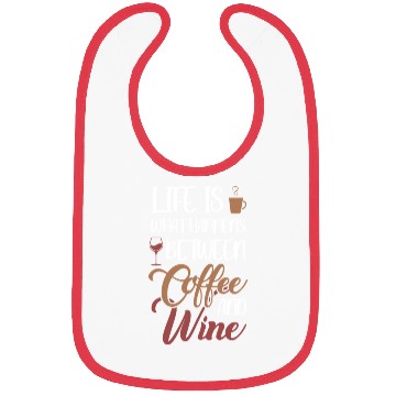 Discover Life is between Coffee and Wine Latte Art Barista Bibs
