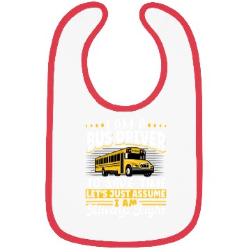 Discover School Bus Driver Vintage I Am A Bus Driver Bibs