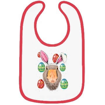 Discover Easter Bunny duck Funny Farmer Easter duck Bibs