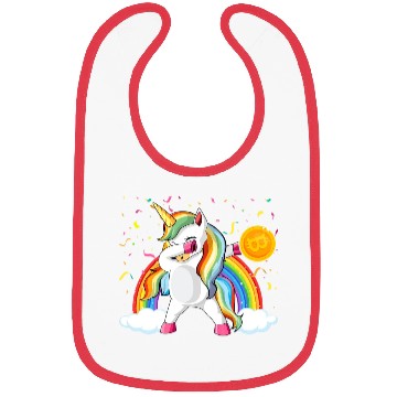 Discover Dabbing Unicorn Bitcoin Sarcastic Cryptocurrency Bibs