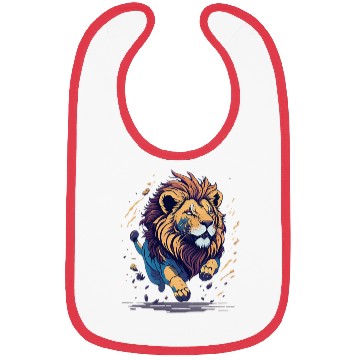 Discover Running furious lion Bibs