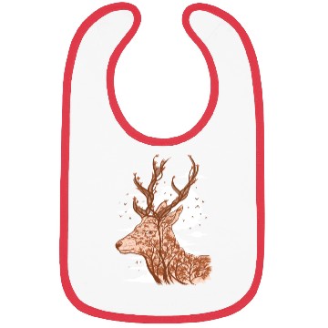 Discover Tree Deer Beautiful Animal Bibs