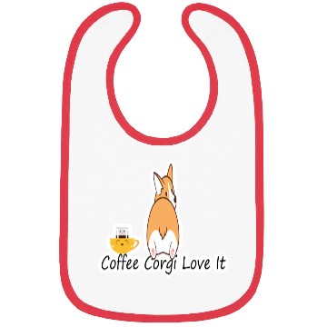 Discover Coffee Corgi Love It Bibs
