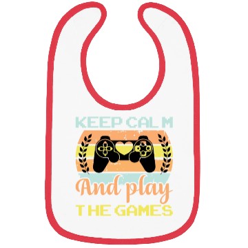 Discover Keep calm and play the games Bibs