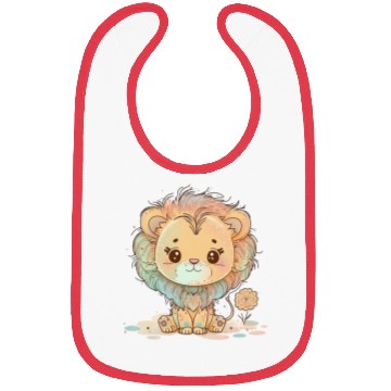 Discover Cute Lion Pastel Drawing Bibs