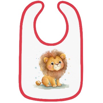 Discover Sweet Pastel Lion Drawing Bibs