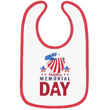 Discover Happy Memorial Day Veterans Brave US Eagle Stars Bibs