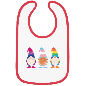 Discover Cute Gnomes Elf LGBTQ Rainbow LGBT Pride Month Bibs