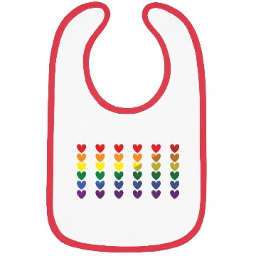 Discover Colorful Hearts Gay LGBTQ Rainbow LGBT Pride Month Bibs