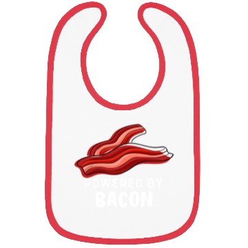 Discover Funny Saying Powered By Bacon Pig Farmer Humorous Bibs