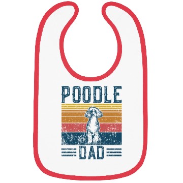 Discover Dog Dad Vintage Poodle Dad Bibs